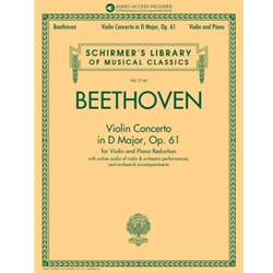 Violin Concerto in D Major, Op. 61 (Book/audio access) - Violin and Piano