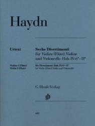6 Divertimenti, Hob. 4 No. 6-11 - Flute, Violin and Cello