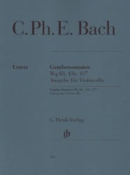 Gamba Sonatas Wq 88, 136, 137 - Cello and Piano