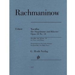 Vocalise, Op. 34, No. 14 - High Voice and Piano