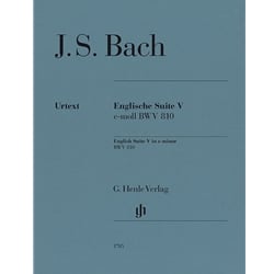 English Suite No. 5 in E Minor, BWV 810 (with Fingering) - Piano