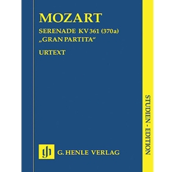 Serenade No. 10 in B-flat Major, K. 361 "Gran Partita" - Study Score