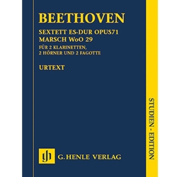 Sextet in E Major, Op. 71 and March, WoO 29 - Study Score