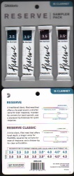 D'Addario Reserve B-flat Clarinet Reed Sampler Pack, 3.5/3.5+