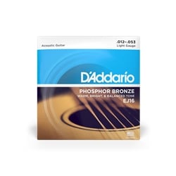 D'Addario EJ16 Phosphor Bronze Light (.012-.053) Acoustic Guitar Strings