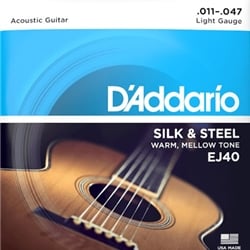 D'Addario EJ40 Silk & Steel Light (.011-.047) Gauge Acoustic Guitar Strings