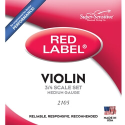 Super-Sensitive Red Label 3/4 Scale Violin String Set
