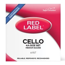 Super-Sensitive Red Label 4/4 Size Cello String Set