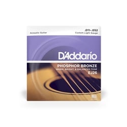 D'Addario EJ26 Phosphor Bronze Custom Light (.011-.052) Acoustic Guitar Strings