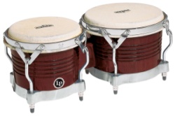 LP M201-ABW Matador Series Wood Bongos - Almond Wood/Chrome