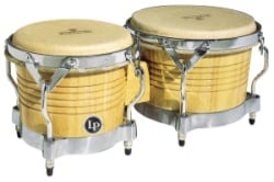 LP M201-AWC Matador Series Wood Bongos - Natural/Chrome