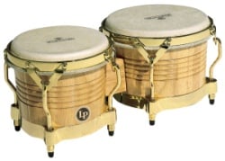 LP M201-AW Matador Series Wood Bongos - Natural/Gold