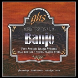 GHS PF130 5-String Banjo Strings - Ball End, Nickel Plated, Light