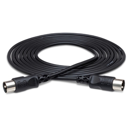 Hosa MIDI Cable 5-pin DIN to Same - Black, 10ft