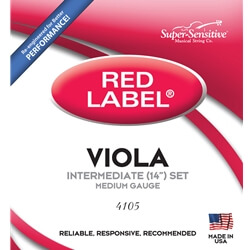 Super-Sensitive Red Label 14" Intermediate Viola String Set