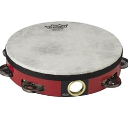 Remo TA-5108-52 Single-Row Fiberskyn Tambourine - 8 in, Red