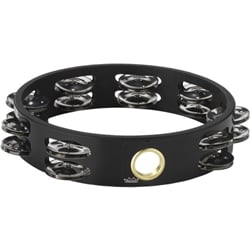 Remo TA-6208-70 Double-Row Headless Tambourine - 8 in, Black