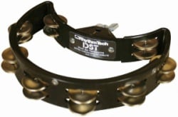 Rhythm Tech DST10 Black Drum Set Tambourine with Nickel Jingles