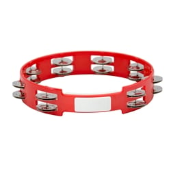 Rhythm Tech TC4030 True Colors Double Row Tambourine - 10 in, Red