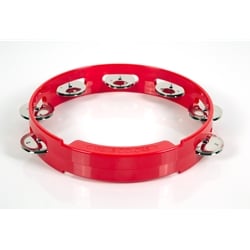 Rhythm Tech TC4038 True Colors Single Row Tambourine - 8 in, Red