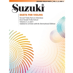 Suzuki Duets for Violins - 2nd Violin Parts for Volumes 1, 2 and 3