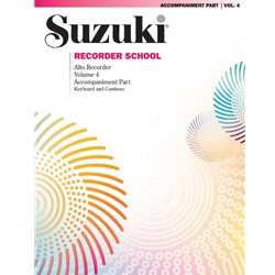 Suzuki Recorder School (Alto), Volume 4 - Piano Accompaniment
