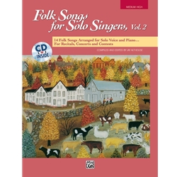 Folk Songs for Solo Singers, Volume 2 for Medium High Voice - Book with CD