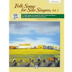 Folk Songs for Solo Singers, Vol. 1 (Book with CD) - Medium High Voice