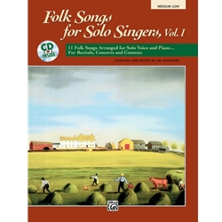 Folk Songs for Solo Singers, Vol. 1 (Medium Low) - Book with CD