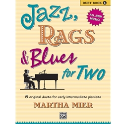 Jazz, Rags, and Blues for Two, Book 1 - 1 Piano 4 Hands