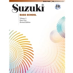 Suzuki Bass School, Volume 3 - Book with CD