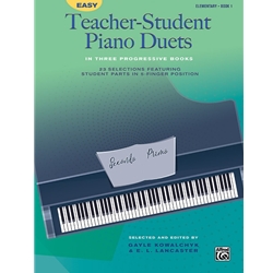 Easy Teacher-Student Piano Duets, Book 1 - 1 Piano 4 Hands