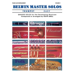 Belwin Master Solos Trumpet: Easy, Vol. 1 - Piano Accompaniment