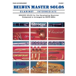 Belwin Master Solos Clarinet: Intermediate, Volume 1 - Piano Accompaniment