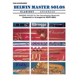 Belwin Master Solos Clarinet: Advanced, Volume 1 - Piano Accompnaiment