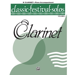 Classic Festival Solos: Clarinet, Volume 2 - Piano Accompaniment