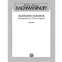 Eighteenth Variation from "Rhapsody on a Theme of Paganini" - Piano Solo