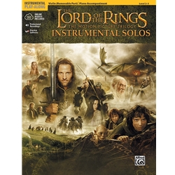 Lord of the Rings: Instrumental Solos (Book/CD/Online) - Violin and Piano