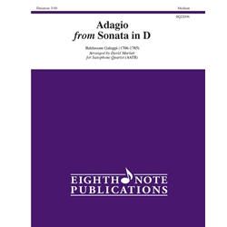 Adagio from Sonata in D - Sax Quartet