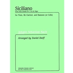 Siciliano From Flute Sonata No. 2 In E-Flat Major - Flute, Clarinet, and Bassoon (or Cello)