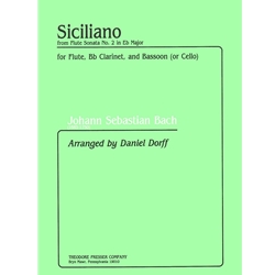 Siciliano From Flute Sonata No. 2 In E-Flat Major - Flute, Clarinet, and Bassoon (or Cello)