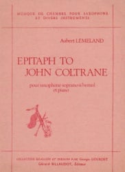 Epitaph to John Coltrane, Op. 86 - Soprano Sax and Piano