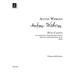 5 Canons Op. 16 - Soprano, Clarinet in A, and Bass Clarinet