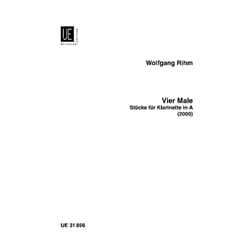 Vier Male - Clarinet in A Unaccompanied