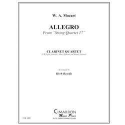 Allegro from "String Quartet 17" - Clarinet Quartet