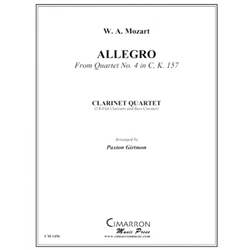 Allegro from "Quartet No. 4 in C," K. 157 - Clarinet Quartet