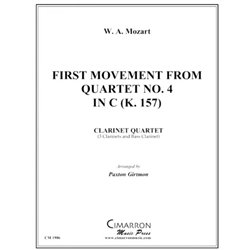 First Movement from "Quartet No. 4 in C," K. 157 - Clarinet Quartet