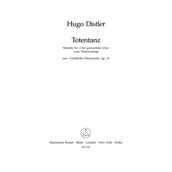 Totentanz Op 12 No 2 - Vocal Score