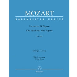 Le nozze di Figaro, K. 492 - Vocal Score (Brieger & Layer)