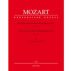 13 Early String Quartets, Volume 2 (Nos. 5-7) - Set of Parts